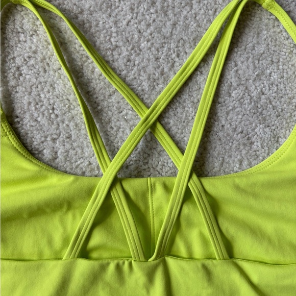 Blogilates Lime Green Strappy Crop Top Size 1x - Picture 4 of 6